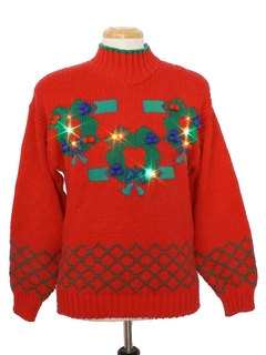 1980's Unisex Multicolor Lightup Ugly Christmas Sweater