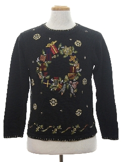 1980's Womens Country Kitsch Ugly Christmas Sweater