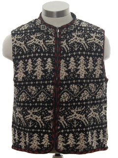 1980's Womens Ugly Christmas Sweater Vest