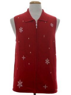 1980's Unisex Minimalist Ugly Christmas Sweater Vest
