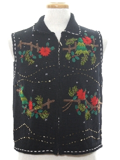 1980's Womens Ugly Christmas Sweater Vest