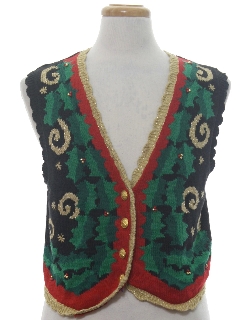 1980's Womens Ugly Christmas Sweater Vest