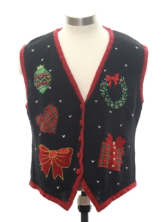 1980's Womens Ugly Christmas Sweater Vest