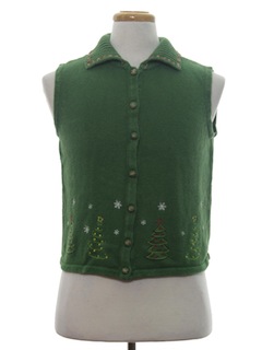 1980's Womens Ugly Christmas Sweater Vest