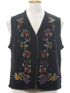 1980's Womens Ugly Christmas Sweater Vest