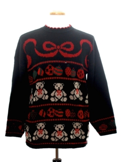 1980's Unisex Vintage Bear-riffic Ugly Christmas Sweater