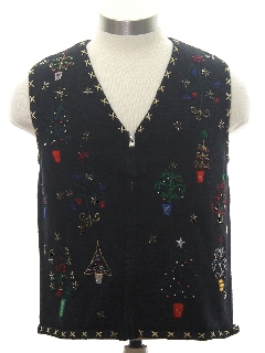 1980's Womens Ugly Christmas Sweater Vest