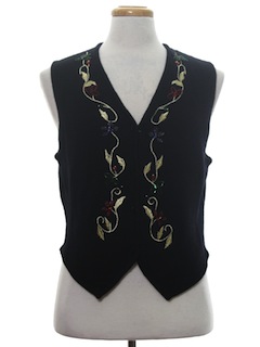 1980's Womens Minimalist Ugly Christmas Sweater Vest