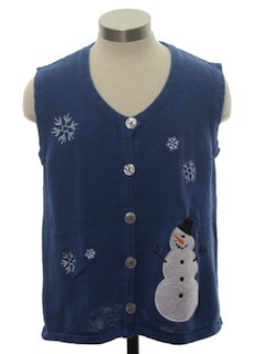 1980's Unisex Girls or Boys Ugly Christmas Sweater Vest