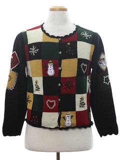 1980's Womens Country Kitsch Ugly Christmas Sweater