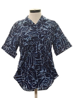 1980's Womens Totally 80s Hawaiian Shirt