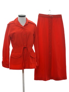 1970's Womens Pendleton Wool Skirt Suit