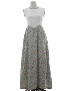 1970's Womens/Girls Hippie Maxi Dress