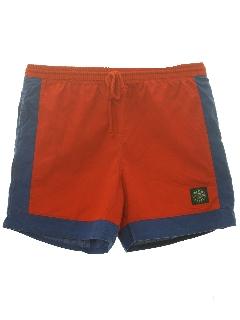 1980's Mens Totally 80s Swim Shorts