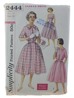 1960's Womens DressPattern