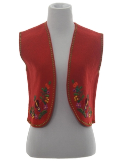 1980's Womens Wool Hippie Vest