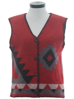 1980's Womens Southwestern Hippie Vest