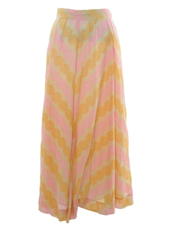 1960's Womens Mod Op-Art Maxi Skirt