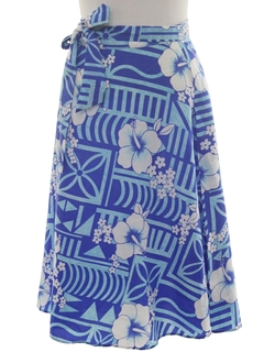 1980's Womens Hawaiian Wrap Skirt