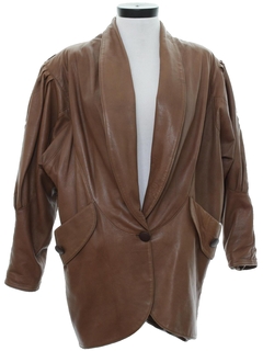 1980's Womens Totally 80s Leather Jacket