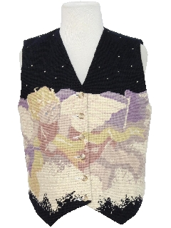 1980's Womens Ugly Christmas Non-Sweater Vest