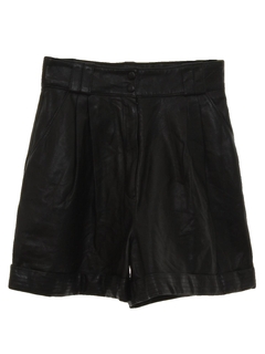 1980's Womens Totally 80s Leather Shorts
