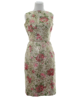 1960's Womens Designer Wiggle Cocktail Dress