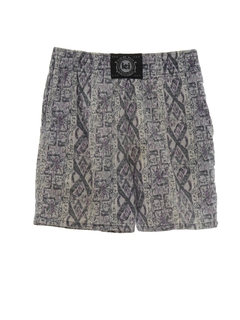 1980's Womens Totally 80s Baggy Print Shorts