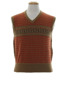 1960's Mens Mod Golf Sweater Vest
