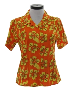 1980's Womens Hawaiian Shirt