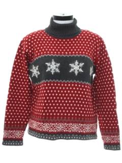 1980's Womens Minimalist Ugly Christmas Sweater