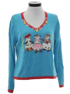 1990's Womens Western Ugly Christmas Sweater