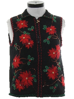 1990's Womens Ugly Christmas Sweater Vest