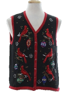 1990's Womens Ugly Christmas Sweater Vest