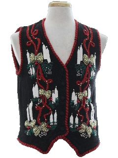 1990's Womens Ugly Christmas Sweater Vest