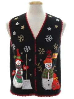 1980's Womens Ugly Christmas Sweater Vest