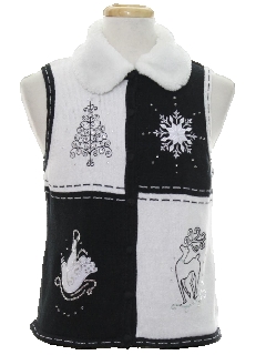 1980's Womens Ugly Christmas Sweater Vest