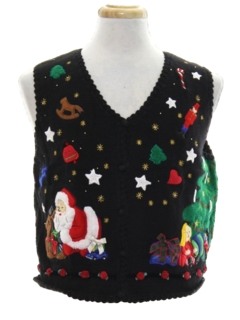 1980's Womens Ugly Christmas Sweater Vest