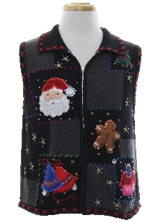 1980's Womens Ugly Christmas Sweater Vest