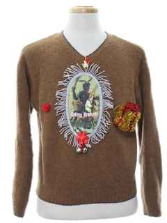 1980's Mens Krampus Ugly Christmas Sweater