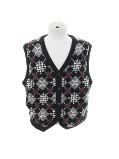 1980's Womens or Girls Ugly Christmas Sweater Vest