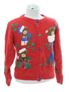 1980's Unisex/Childs Bear-riffic Ugly Christmas Sweater