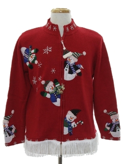 1980's Unisex Hand Embellished Ugly Christmas Sweater