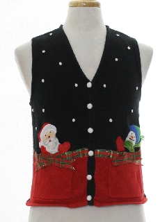 1980's Womens Ugly Christmas Sweater Vest