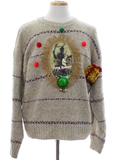 1980's Mens Krampus Ugly Christmas Sweater