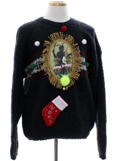 1980's Mens Krampus Ugly Christmas Sweater