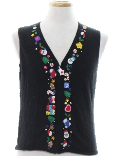 1980's Womens Ugly Christmas Sweater Vest