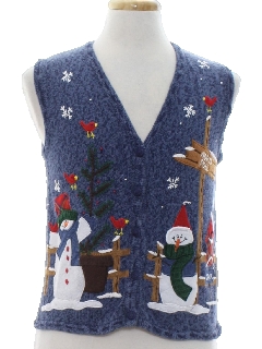 1980's Unisex Girls or Boys Ugly Christmas Sweater Vest