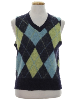 1960's Mens Mod Mohair Sweater Vest