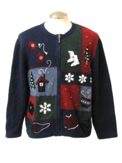 1980's Unisex Country Kitsch Style Ugly Christmas Sweater